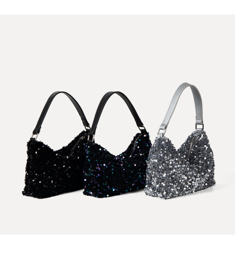 Naiste litritega õlakott, sädelev käekott kaenlaalune kott_voghion.com