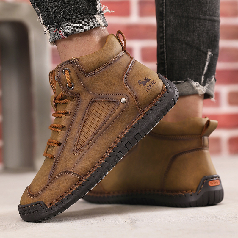 Cross-Border Couple's Popular Martin Boots Men's Mid-Top British Style Sports Short Boots Workwear Casual Outdoor Large Size Men's and Women's Shoes