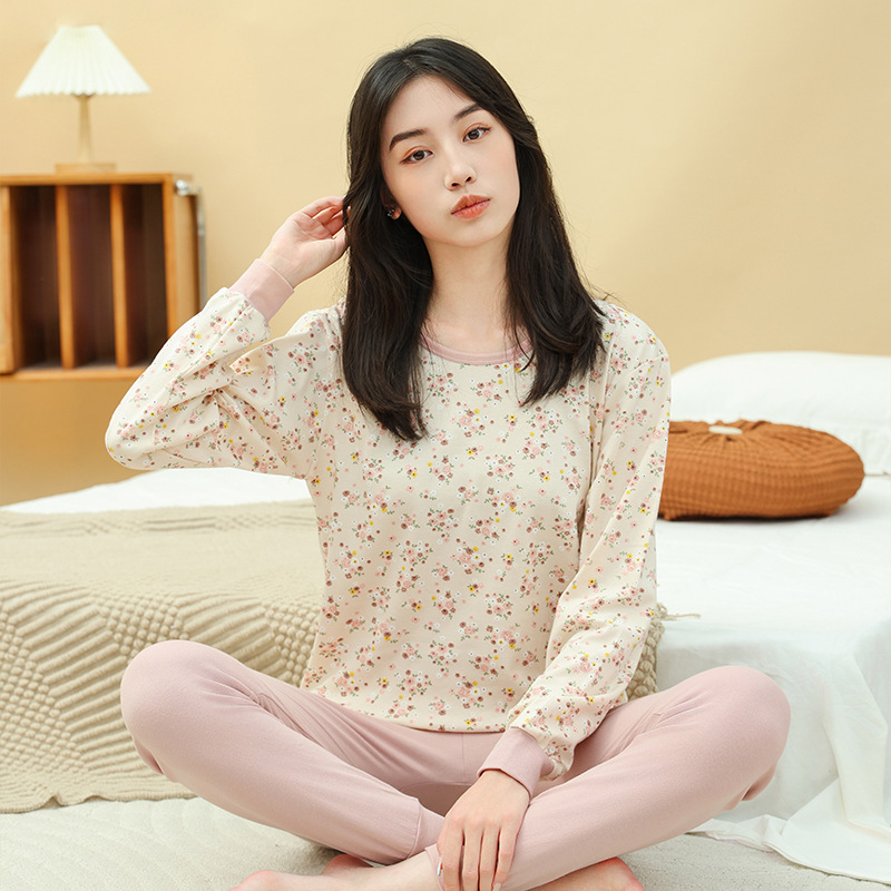 Teenagers' Autumn Clothes and Pants plus size Cotton Boys' Cotton Sweater High School Boys Pajamas Cotton Girls' Home Clothes