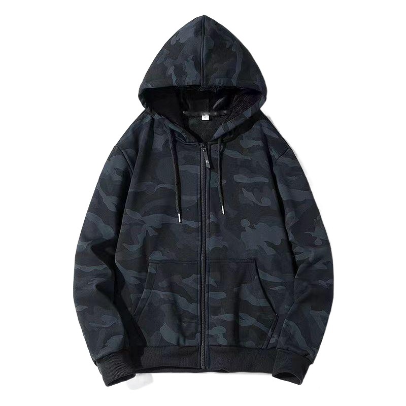 Sweatshirt Men's Cardigan Jacket Trendy Brand Clearance Men's Autum Large Size Camouflage Hooded Top Casual Jacket