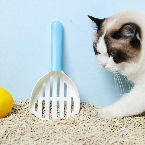 Amazon New Arrival Instant Filtering Tofu Cat Litter Shovel Plastic Dual Color Cat Litter Shovel Pet Cleaning Supplies Litter Box Scoop