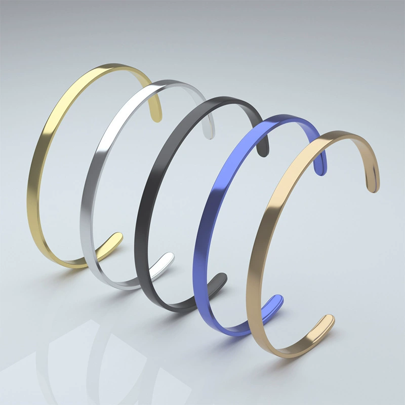 Amazon Горячие продажи Регулируемый браслет из титановой стали c Мужские производители Оптовая продажа Браслет из нержавеющей стали с гравировкой