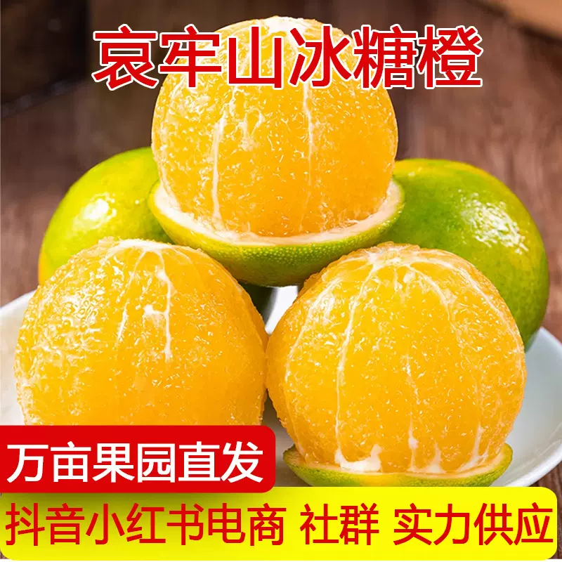 云南哀牢山冰糖橙新鲜橙子9斤当季水果蜜桔玉溪手剥橙果冻橙批发