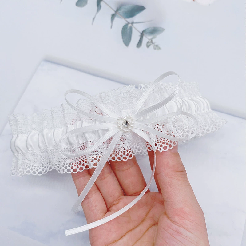 Новые свадебные носки невесты с rhinestone бабочкой узлом, ladies украшенные свадебные клип-лепестки