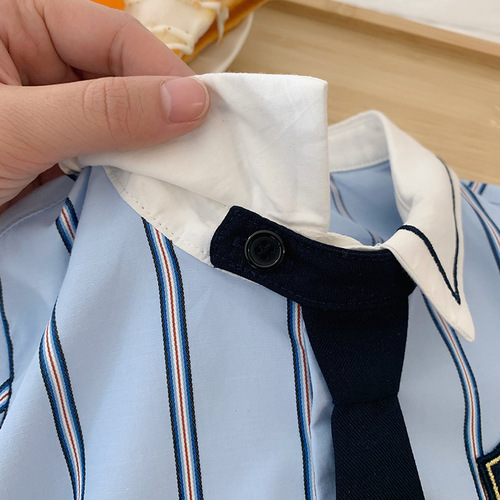 Boys' and Girls' Prep Summer Shirts JK Uniforms Skirts Shorts Two-piece Suit Kindergarten Graduation Dress