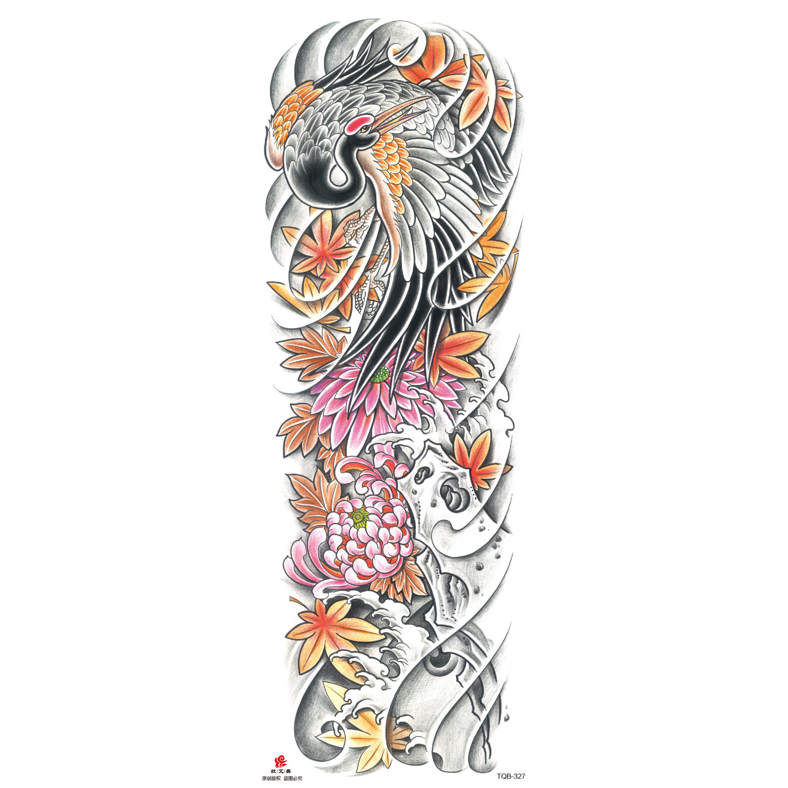Pegatinas de tatuaje de brazo largo de flor brazo completo tatuaje impermeable tatuaje temporal en stock al por mayor pegatinas de tatuaje de brazo completo