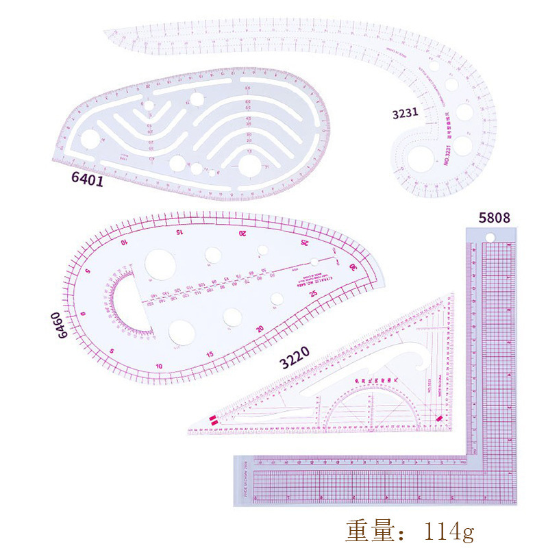 Diseño de ropa Regla de fabricación de patrones Regla de patrones Regla de patchwork Regla de corte Regla de corte Regla de arco Regla suave Regla de coser