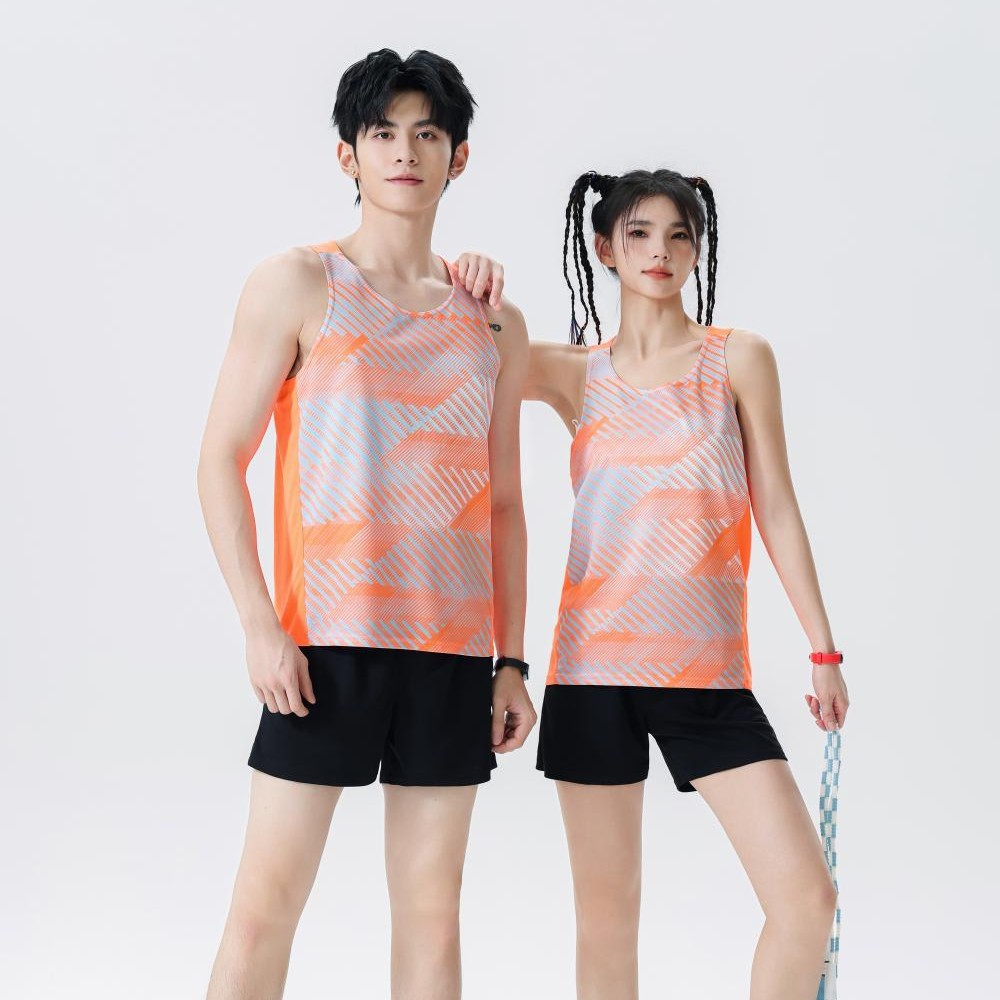 chaleco deportivo para hombres y mujeres running fitness tracksuit set maratón rápido seco examen físico traje de competencia entrenamiento de estudiantes de deportes