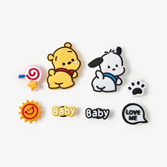 可愛搞怪洞洞鞋配飾鞋花可拆卸diy可愛卡通創意鞋扣配件扣裝飾扣