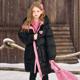 女童冬季棉服2025新款加厚长款羽绒棉衣中大儿童冬装洋气保暖外套