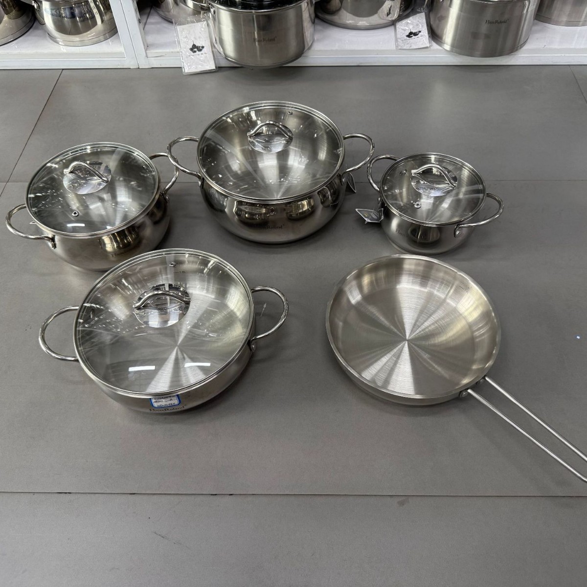 Juego de olla de acero inoxidable de 5 piezas de Jiangmen