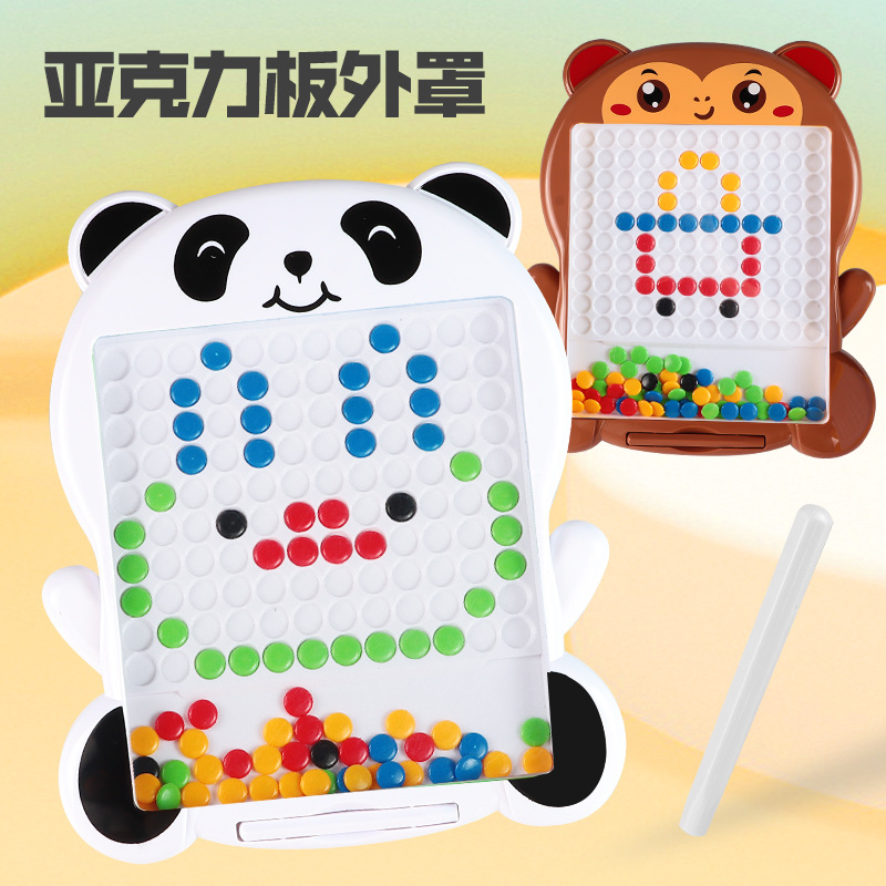 Tablero de dibujo de pluma magnética para niños transfronterizos Tablero de dibujo de rompecabezas magnético educativo Entrenamiento Juguetes de concentración para niños al por mayor