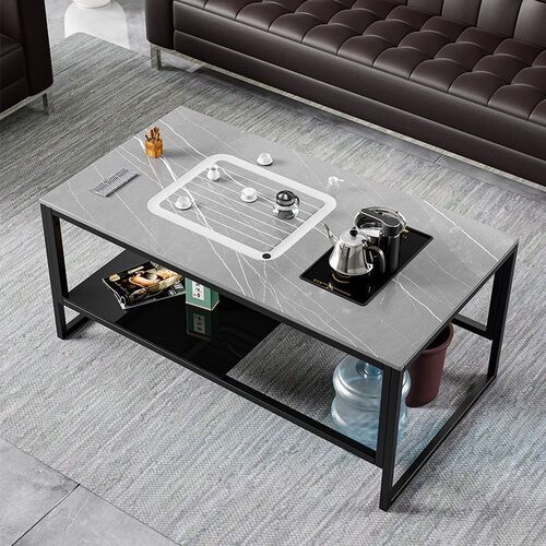 Internet celebrity rock board kung fu tea table office commercial home living room simple multifunctional tea table tea making integrated combination