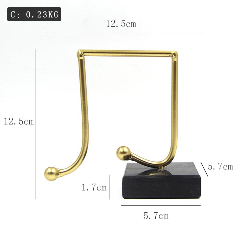 Luz nórdica notas de lujo decoración de mármol TV gabinete decoración suave adornos de mármol