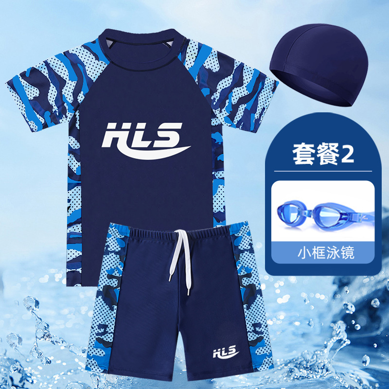 Troncos de natación para niños troncos de natación de secado rápido para niños Playa adolescentes troncos de natación profesionales entrenamiento medio y grandes niños Boxer shorts