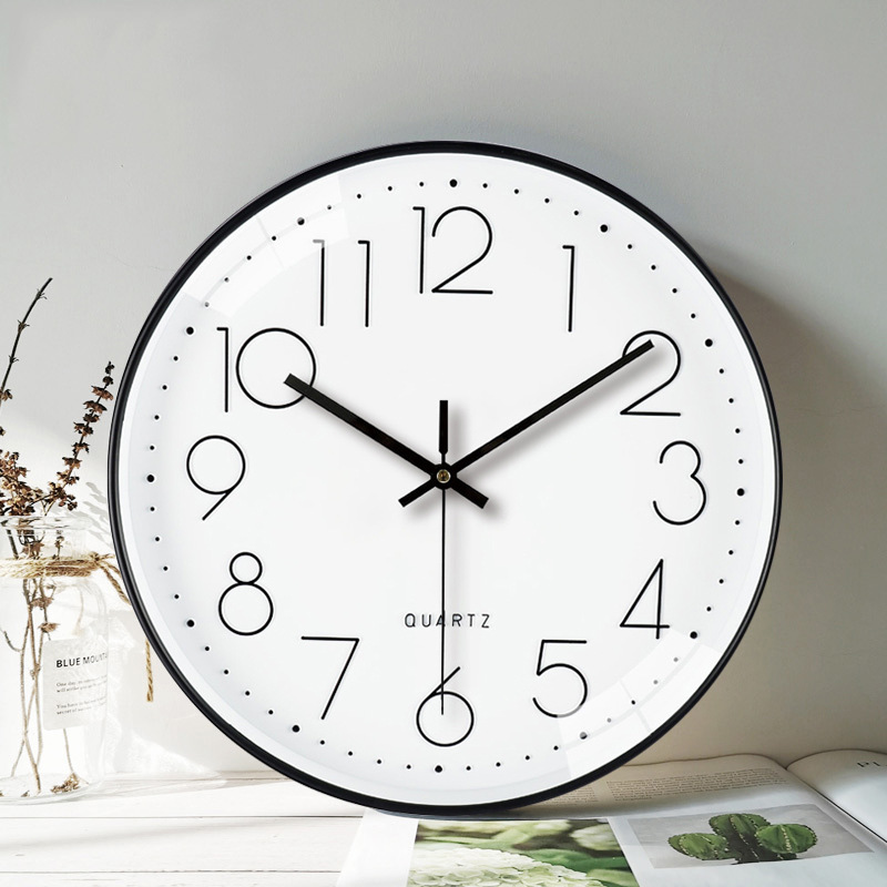 12 inch simple round clock wall clock living room high sense home bedroom clock wall decoration clock wholesale