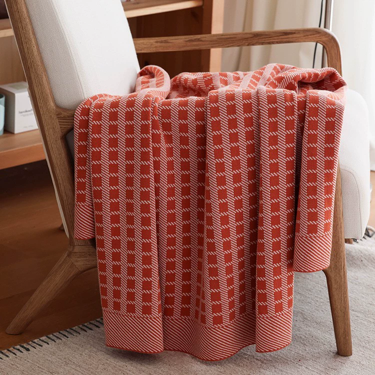Modern knitted summer sofa, decorations for leisure, cotton cotton duvet, (Cross-border trading)