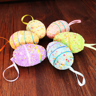 New foreign trade Easter eggs a pack of 6 striped eggs afraid of foam decorations in stock wholesale
