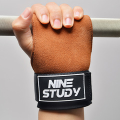 Pull-up assistance band cowhide palm protector men's chin-up wrist strap single bar lat pull-down grip strength band exercise gloves for women