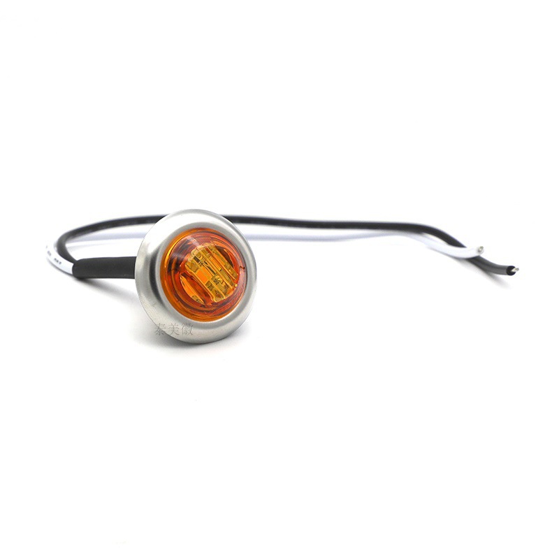 Salida transfronteriza 12v 3led 3 / 4 pulgadas luz lateral del camión luz lateral del camión anillo de acero inoxidable luz lateral del autobús