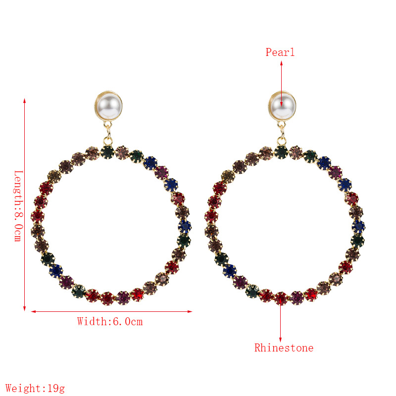 New Exaggerated Alloy Pearl Earrings display picture 1