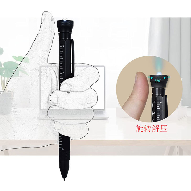 Bolígrafo multifunción transfronterizo con luz LED Regalo de góner de empresa 12 en una herramienta de descompresión y desembalaje