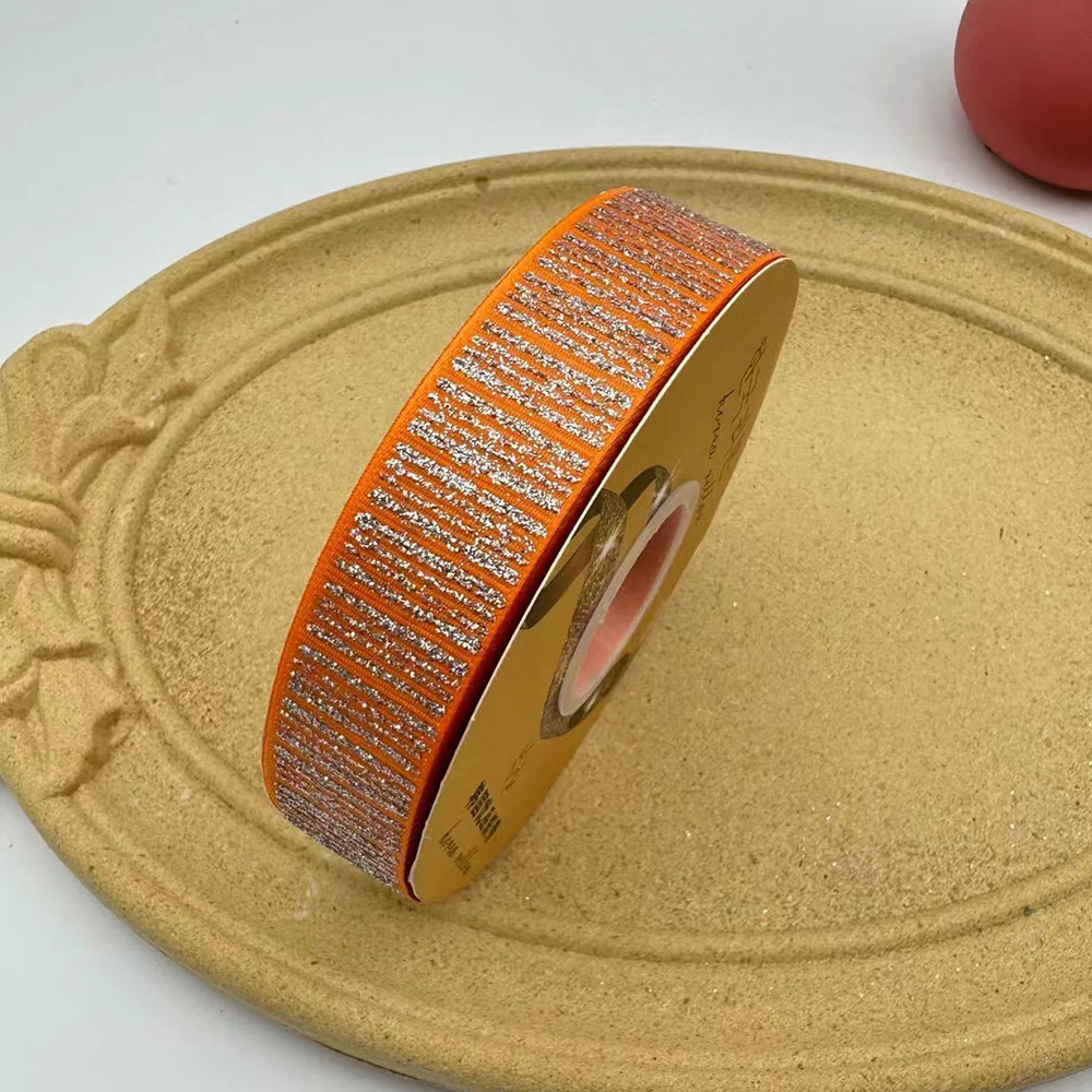 Nuevo 2,5 cm hilo plata Rosa rayas cinta Lolita bar bandeja DIY hecho a mano cinta de embalaje al por mayor