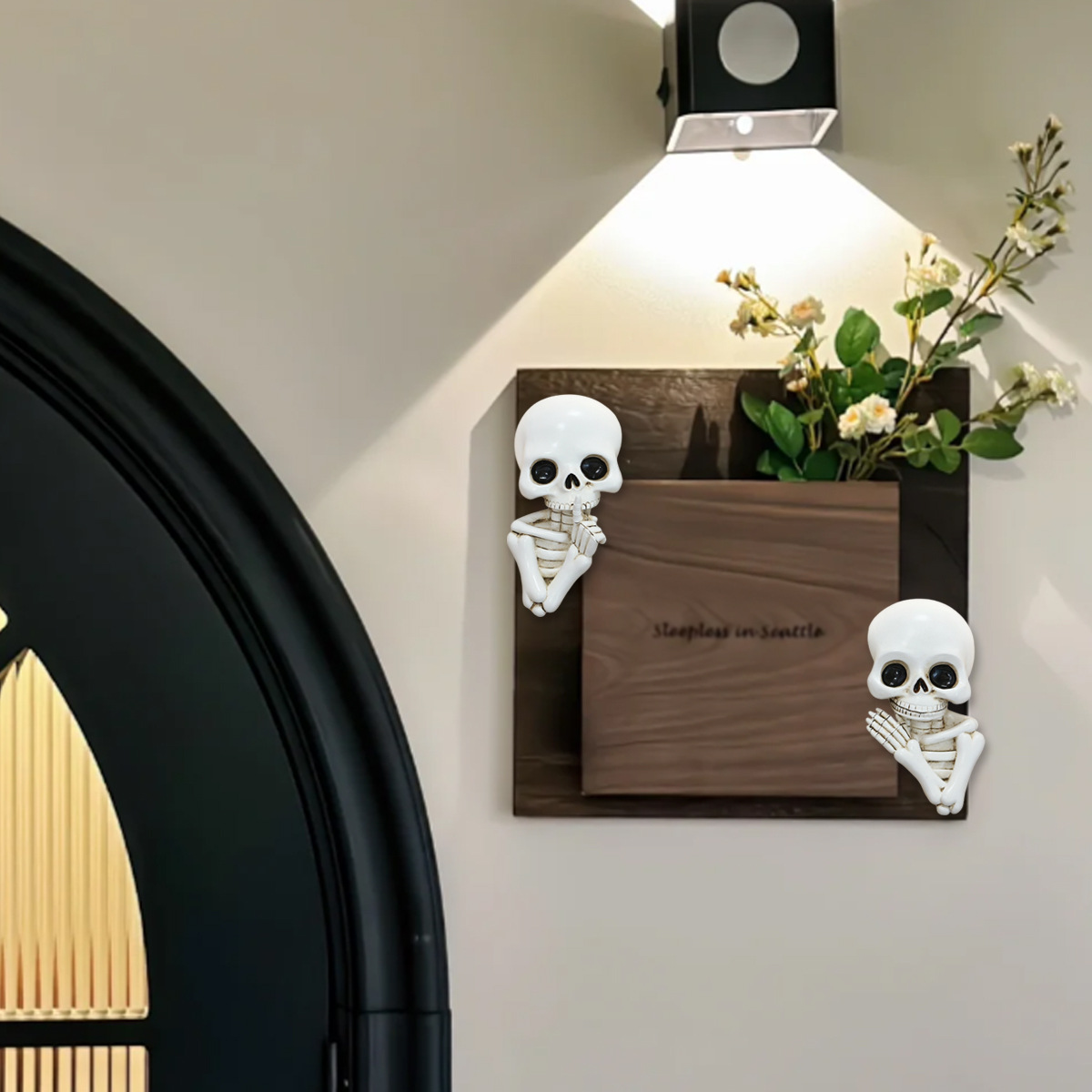  New Gothic Adhesive Skull Frame Ornaments Dwarf Skull Halloween Decorative Crafts Now