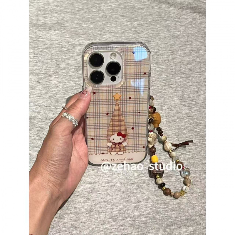 British Plaid Long Hat Kt Suitable for Apple 17Promax Mobile Phone Case Iphone16Pro Protective Cover 15