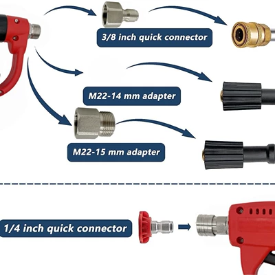 Gun Brass Valve Stainless Steel | High pressure car wash water gun