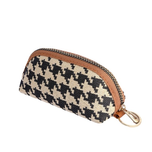 New type of sparrow grain women's small wallet card holder integrated multi-purpose high-end small storage bag zipper retro key holder
