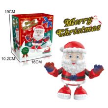 跨境新款电动跳舞圣诞老人声光公仔跳舞机器人儿童圣诞节礼物玩具