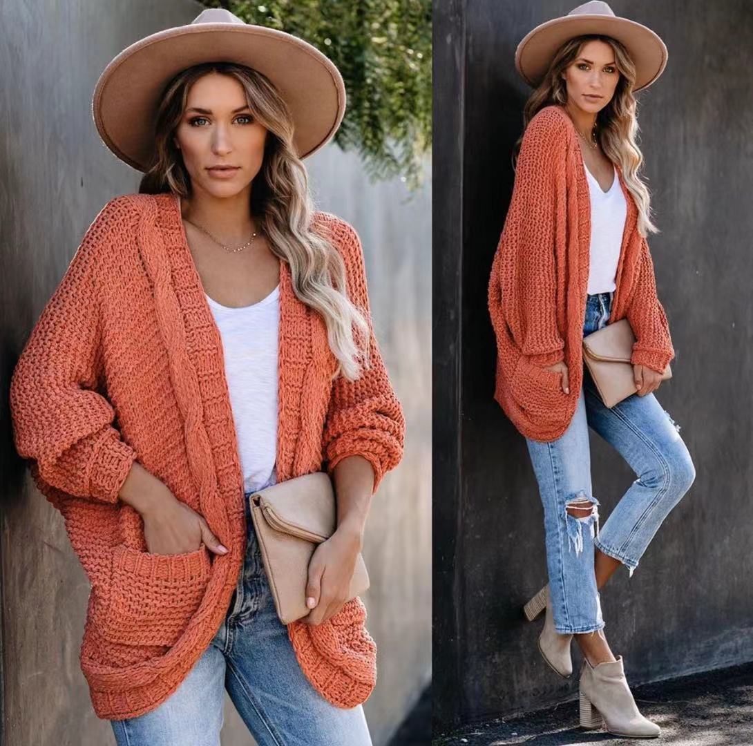 Suéter Cárdigan de Punto para Mujer, Talla Grande, Estilo OL, Otoño/Invierno 2026, Nuevo, Transfronterizo, Amazon