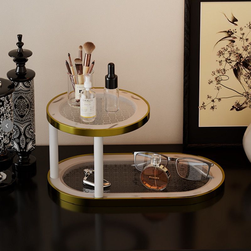 Desktop Storage Rack for Entryway Keys, Tea Cups, Cosmetics, Water Cups, Multi-Layer Double-Layer Display Rack