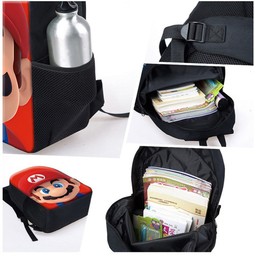 Back-to-School Hot Sale Three-Piece Set Student Backpack Large Capacity Children Crossbody Bag & Backpack Square Pencil Case
