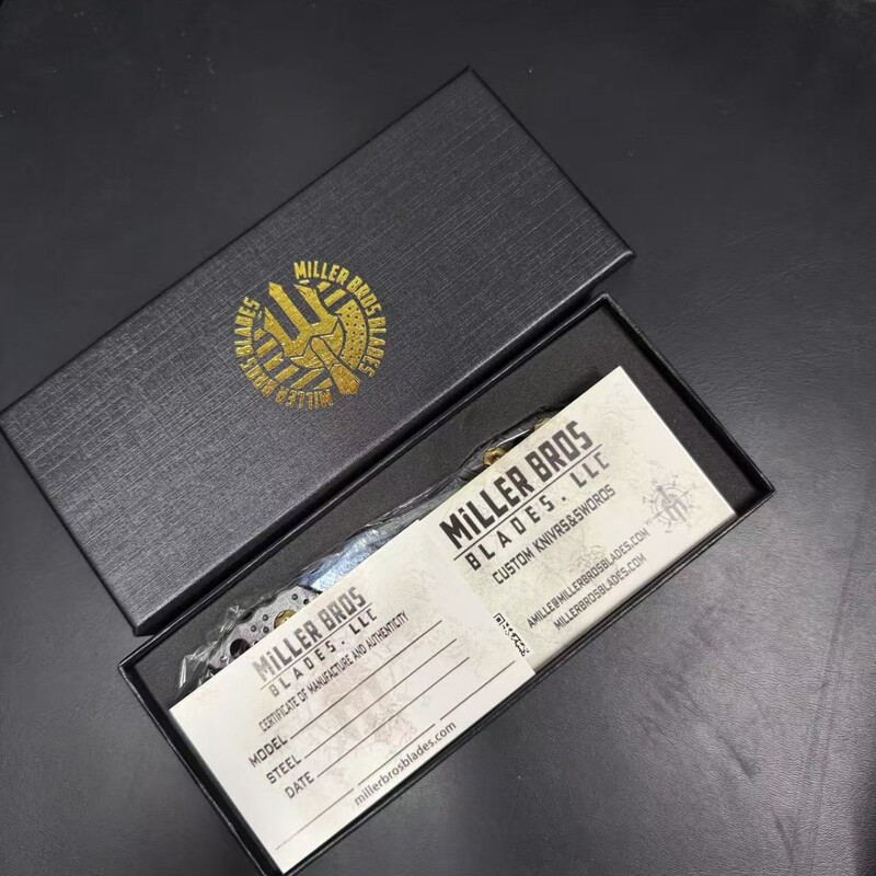 Cross-Border Miller Brothers T1 Packaging Certificate Box, Send Pictures, Contact Customer Service, Black Gold-Stamped Edc Knife Gift Box Cross-Border Miller Brothers T1 Packaging Certificate Box, Send Pictures, Contact Customer Service, Black Gold-Stamped Edc Knife Gift Box