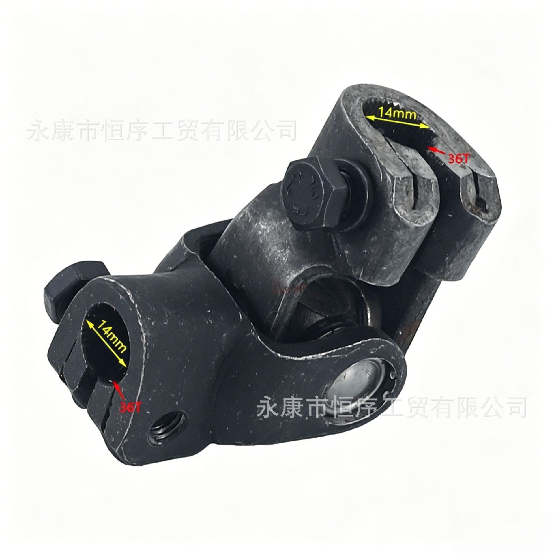 Go-Kart Parts Modification Four-Wheel Beach Vehicle Steering Wheel Connection Head Steering 36-Tooth Spline 14mm Universal Joint