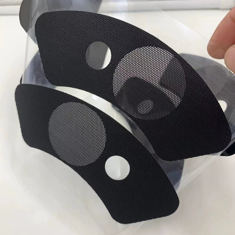 Plastic equipment with accessories, black megaphone PVC, laptop