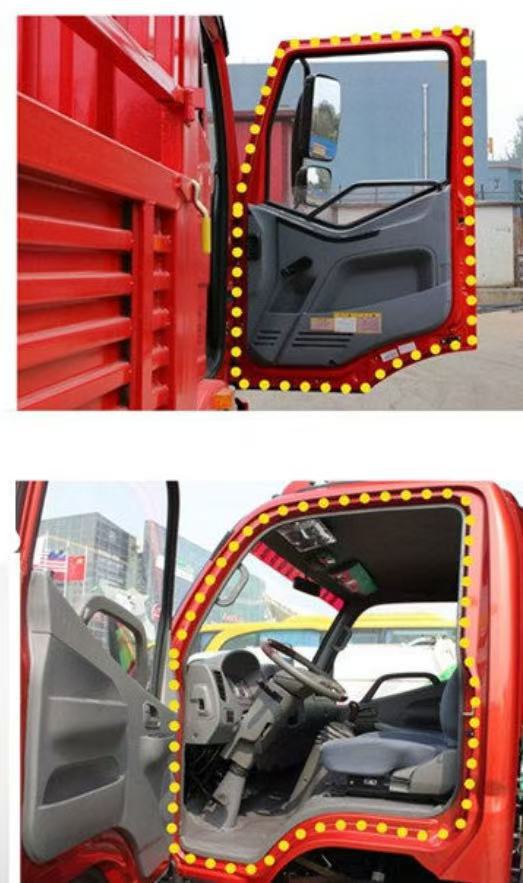 Truck door seam sealing strip, double-layer widened, extra-thick soundproof strip, waterproof, dustproof, noise-reducing, shock-absorbing, self-adhesive sealing tape