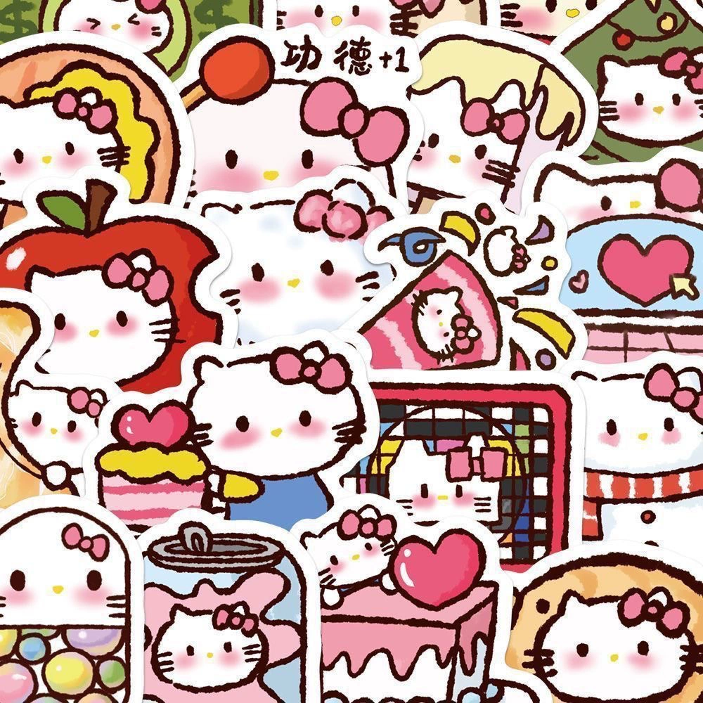 Hello Kitty, мультяшный милый чехол для телефона, водостойкая наклейка, наклейки