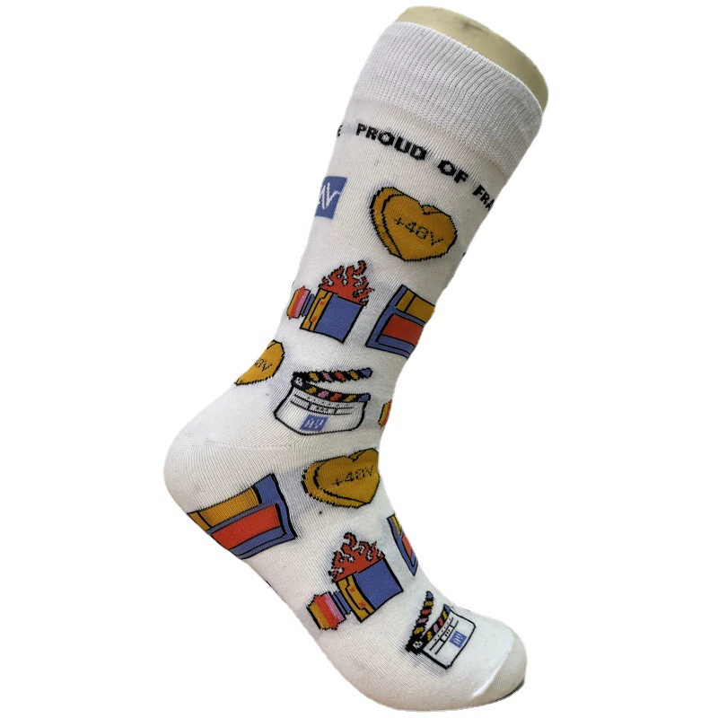 Мужские и женские модные носки, уличные европейские и американские осенние и зимние европейские и американские хип-хоп уличные модные носки до середины икры для скейтборда