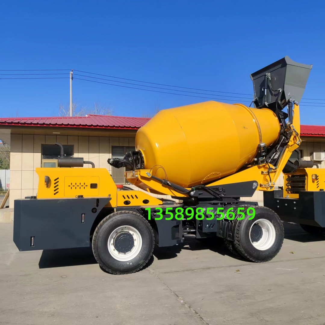 砂浆水泥搅拌罐车 3.5方自上料搅拌车 自上料全自动混凝土搅拌车