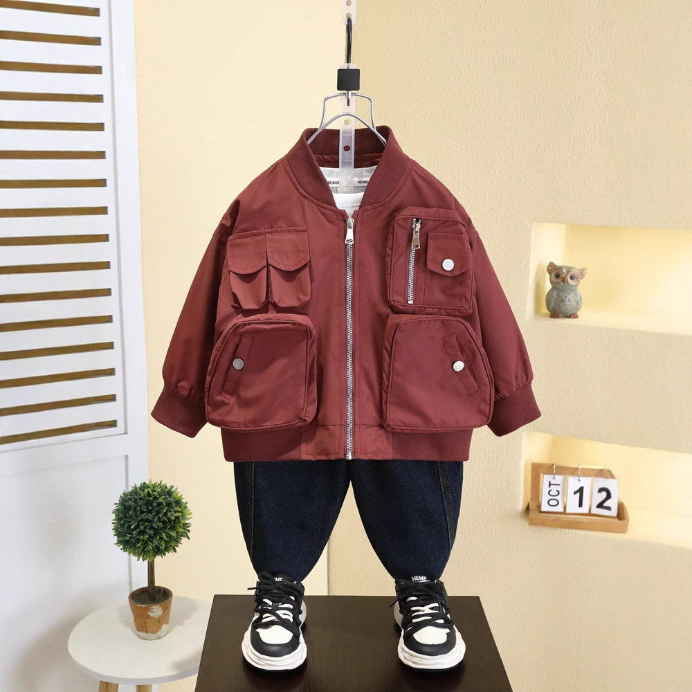 Chaqueta de Trabajo para Niños 7563, Estilo Moderno, Primavera y Otoño 2026, Nuevo Modelo, Ropa Superior para Bebés y Niños Pequeños image 7