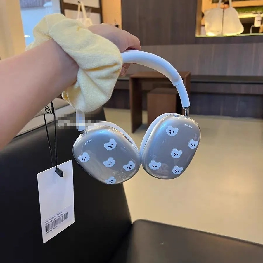 Nicho coreano simplista encantador pintado a mano para cubrir airpodsmax cubierta de auriculares cubierta de dibujos animados suaves image 1