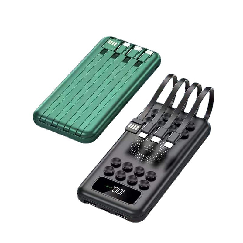 LED de gran capacidad con cable portátil al aire libre fuente de alimentación móvil inteligente pantalla digital cargador ventosa de gran capacidad