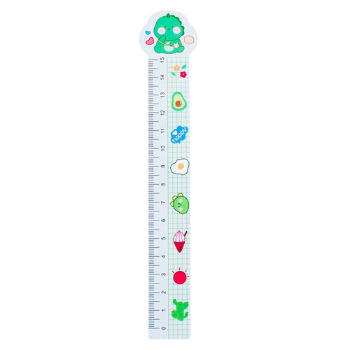 Creative cute cartoon soft ruler 15cm scale bendable plastic ruler primary school students drawing and measuring tool