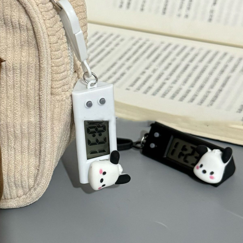 新型のパチャ犬の小さい掛け時計の携帯型のミニ時計のデスクトップの学習試験の時間表の静音のタイマー|undefined