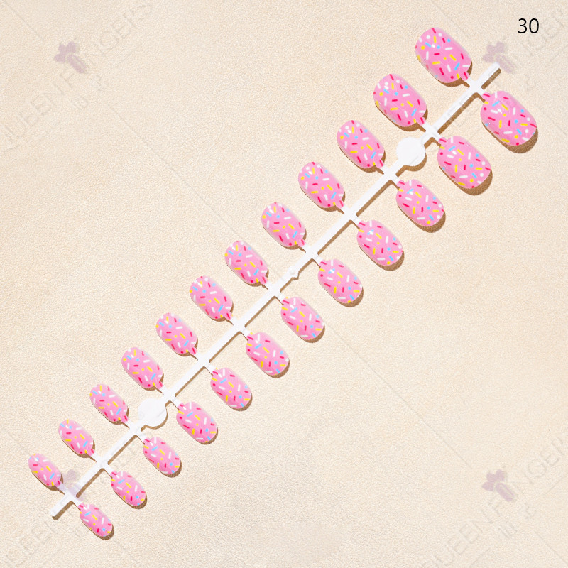 Nuevo manicure 24 piezas de banda de desgaste de uñas productos terminados manicure niños parches manicure productos terminados manicure