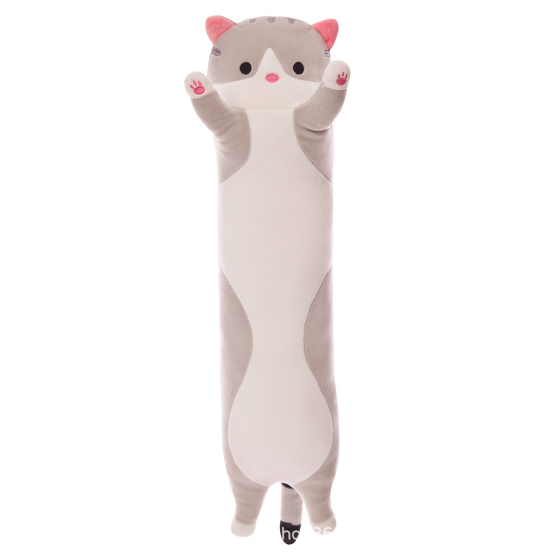 クロスボーダーロング猫枕、かわいい猫人形、ロング枕、クッション、脚を抱き締めて眠りを落ち着かせる、スクラッチマシン、布人形|undefined