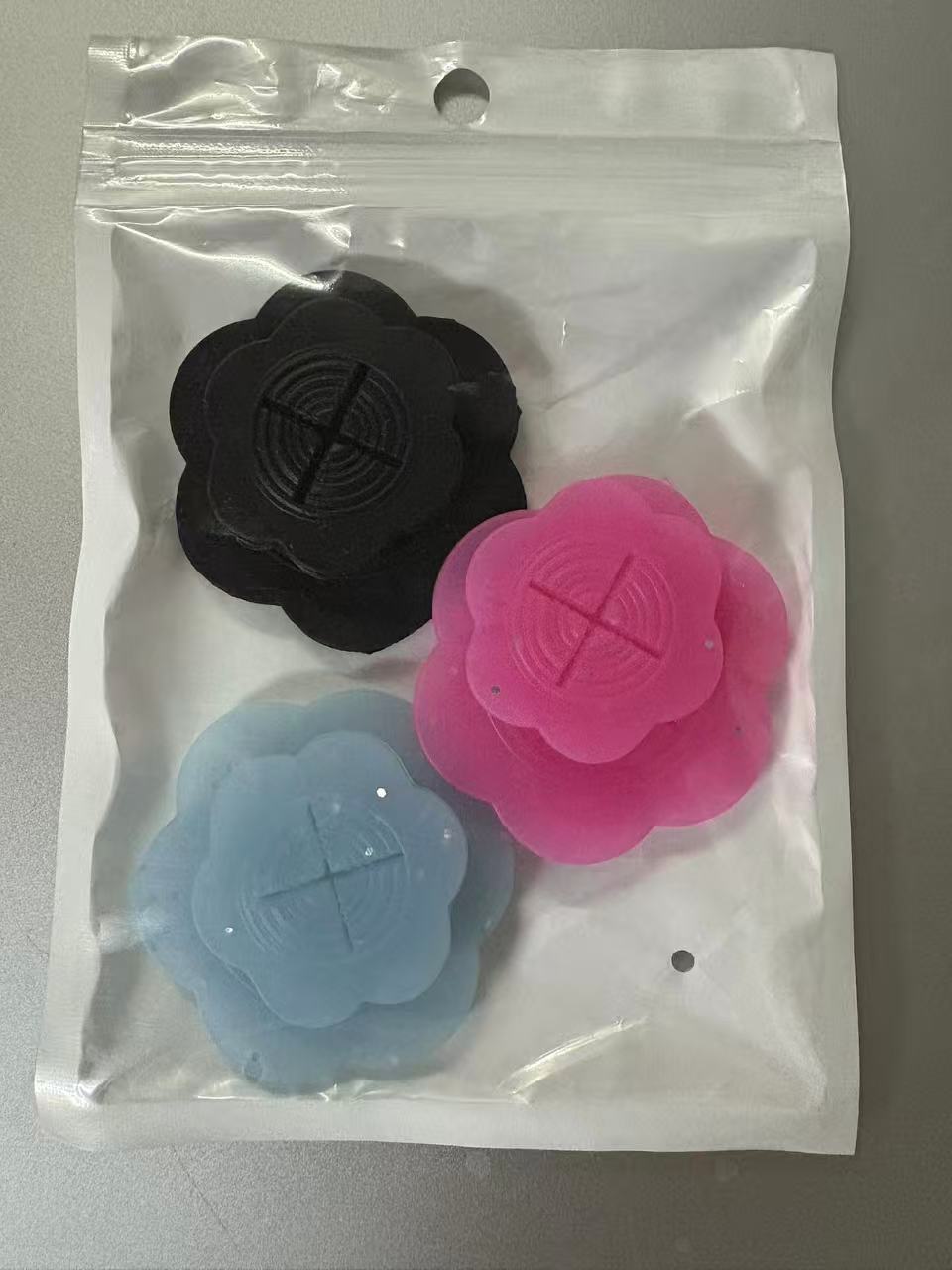 3가지 색상 6개입 (블랙, 하늘색, 핑크)